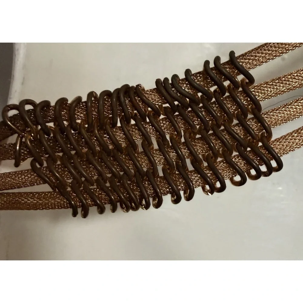 Vintage Bronze Mesh Chain Belt‎ Multi Strand Boho Statement Waist Adjustable